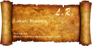 Lakat Rebeka névjegykártya