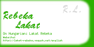 rebeka lakat business card